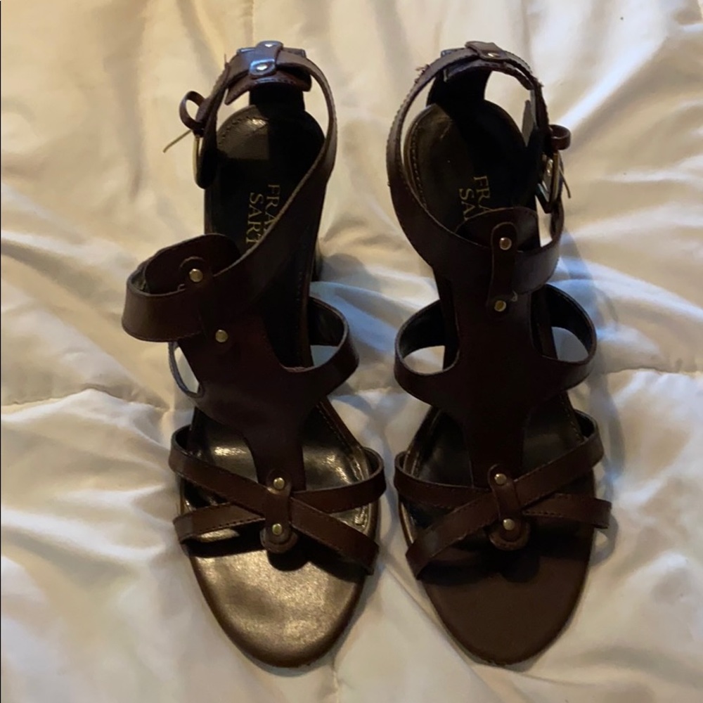 Strapped Brown Franco Sarto Sandals